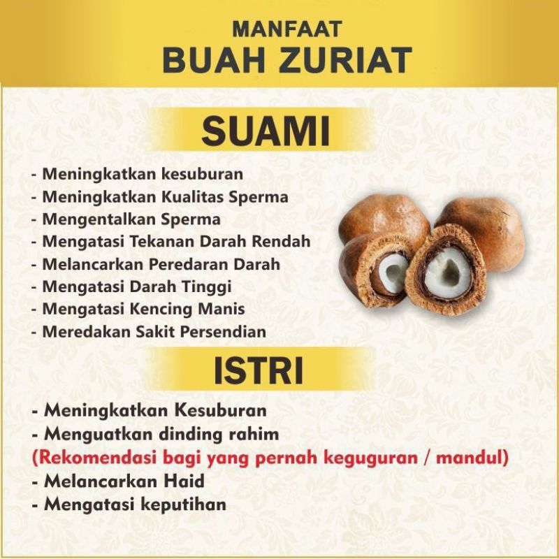 Buah Zuriat Promil , harga satuan / buah