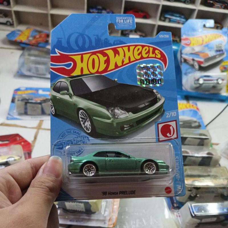 hot wheels '98 honda prelude exclusive recolor hijau factory sealed