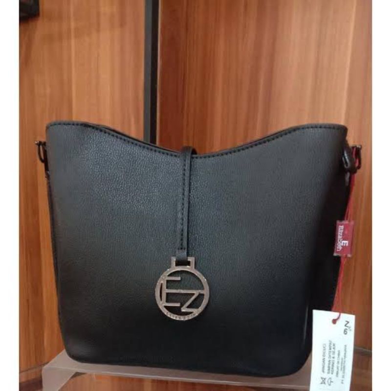 Tas elizabeth 0706-0636 hitam/cream