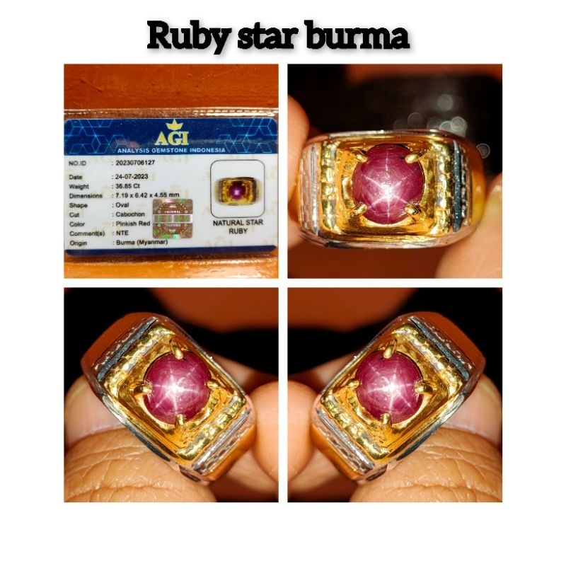 CINCIN PERMATA RUBY STAR BURMA