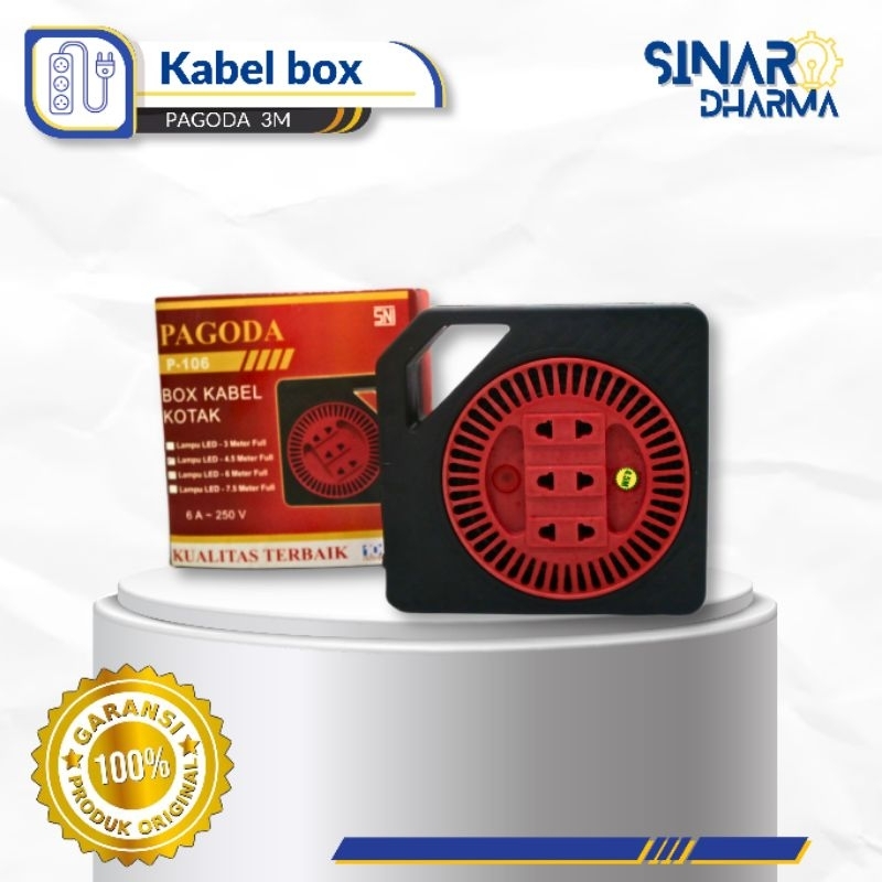 

Kabel box / Kabel roll kotak PAGODA P-106 3M/4,5M PAGODA