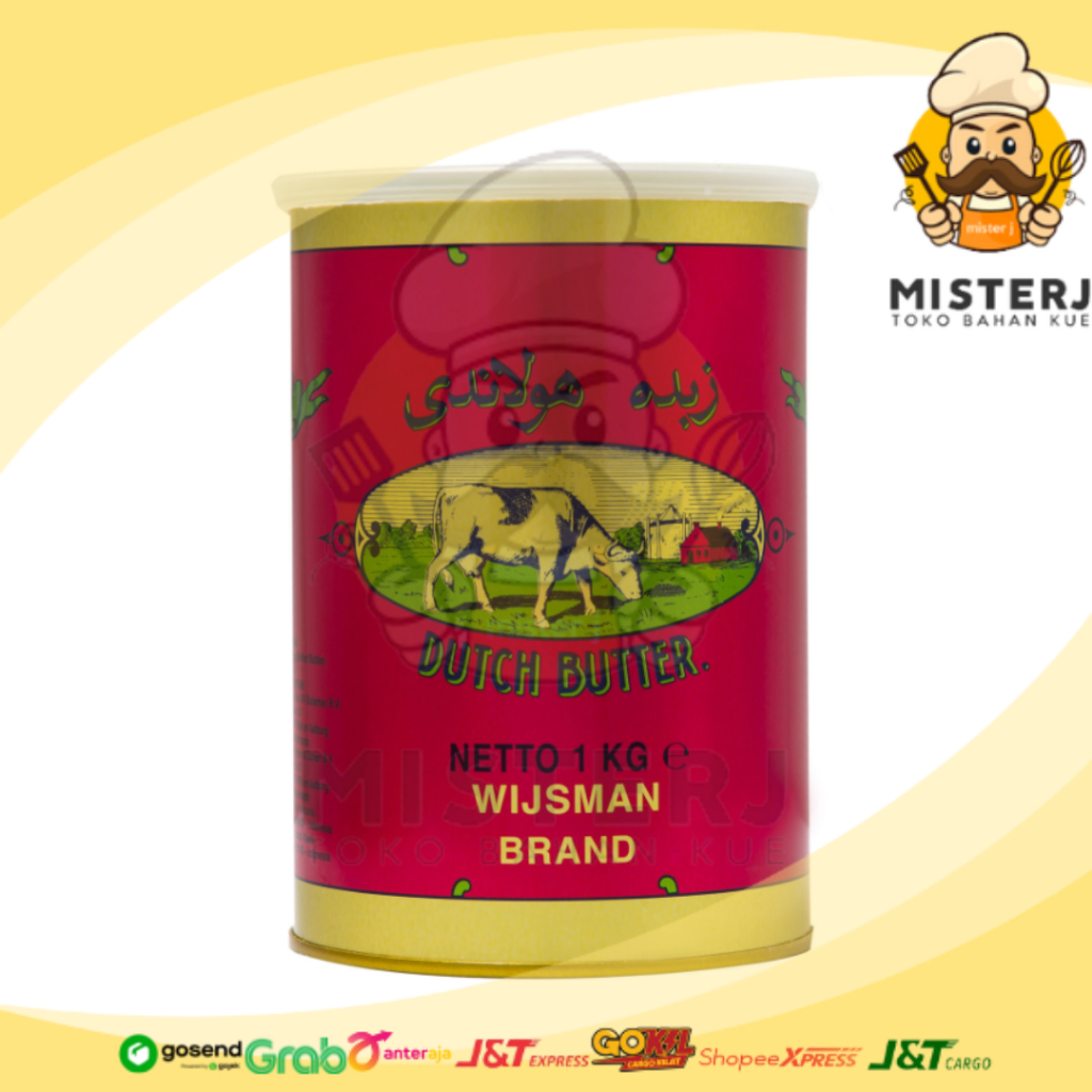 

Wijsman Butter | 1000 Gram | 1 Kg | Mentega Butter Salted Wisjman Premium | Butter Kue Kering | Kemasan Kaleng | Original 100%