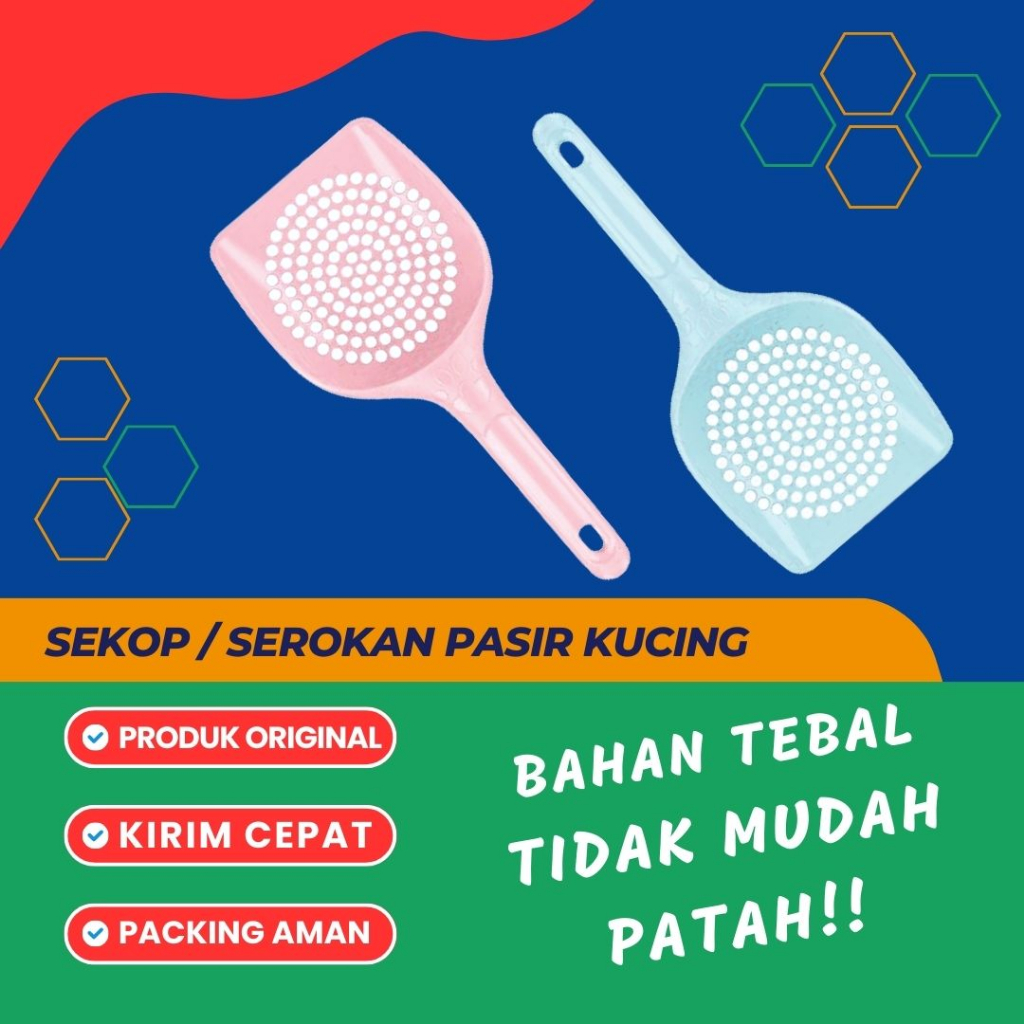SEROKAN PASIR KUCING PLASTIK TEBAL / SEKOP PASIR KUCING / SENDOK PASIR KUCING