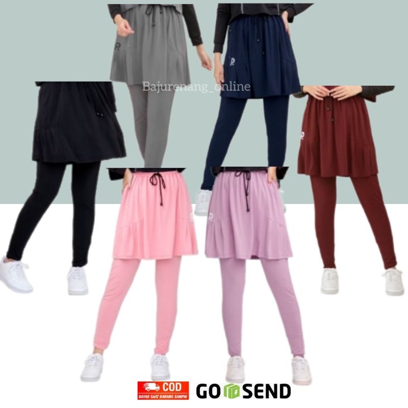 DELISA - Rok Celana Legging Laging Olahraga Senam Wanita Perempuan Syari Sport Sudah menyatu dengan 