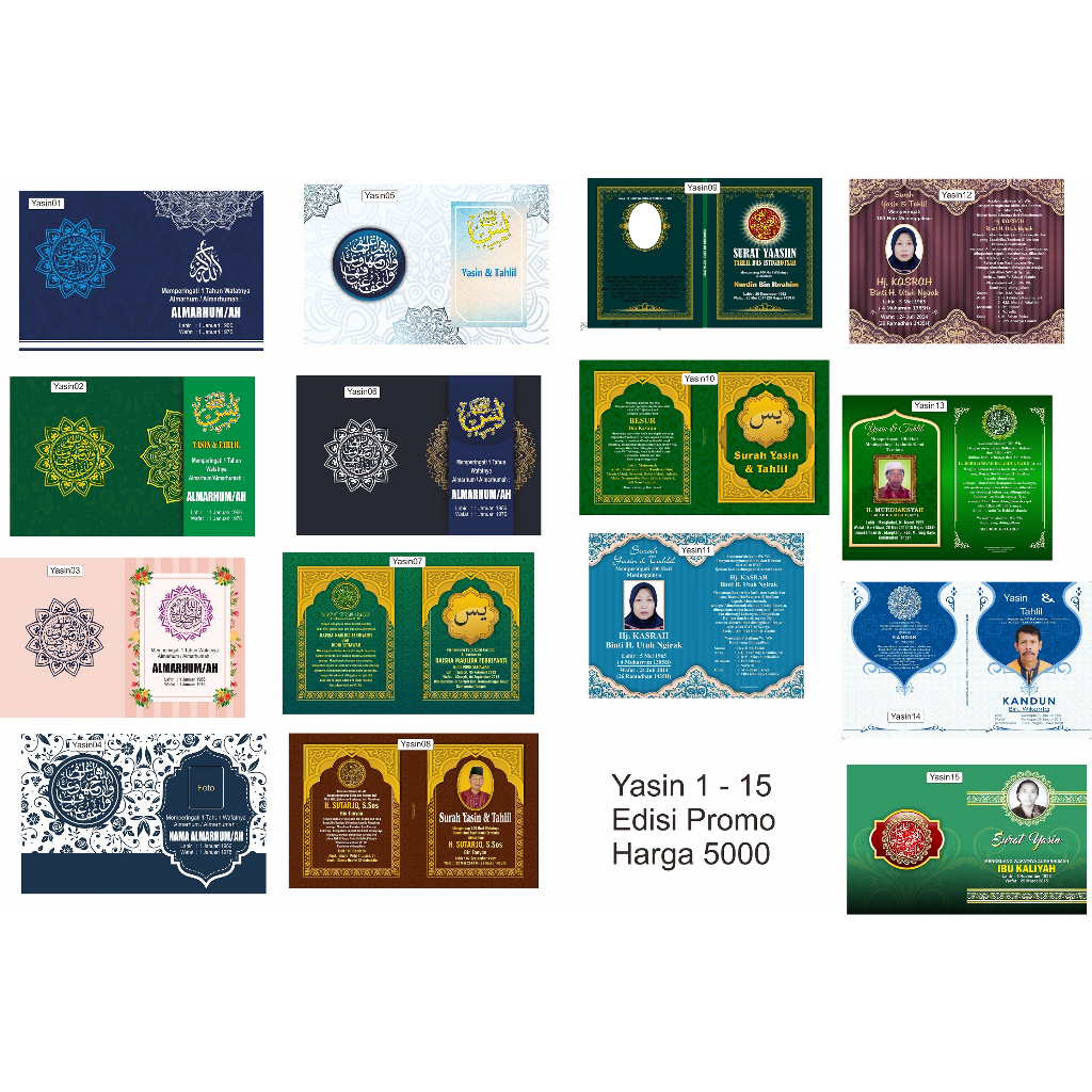 

Buku Yasin Dan Tahlil Arab (Gratis Design + Foto)