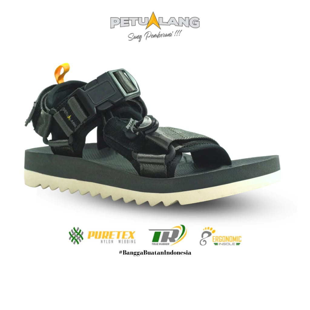 SENDAL Petualang Secundo  - Sandal Gunung/Hiking Slide Pria Wanita Petualang Original