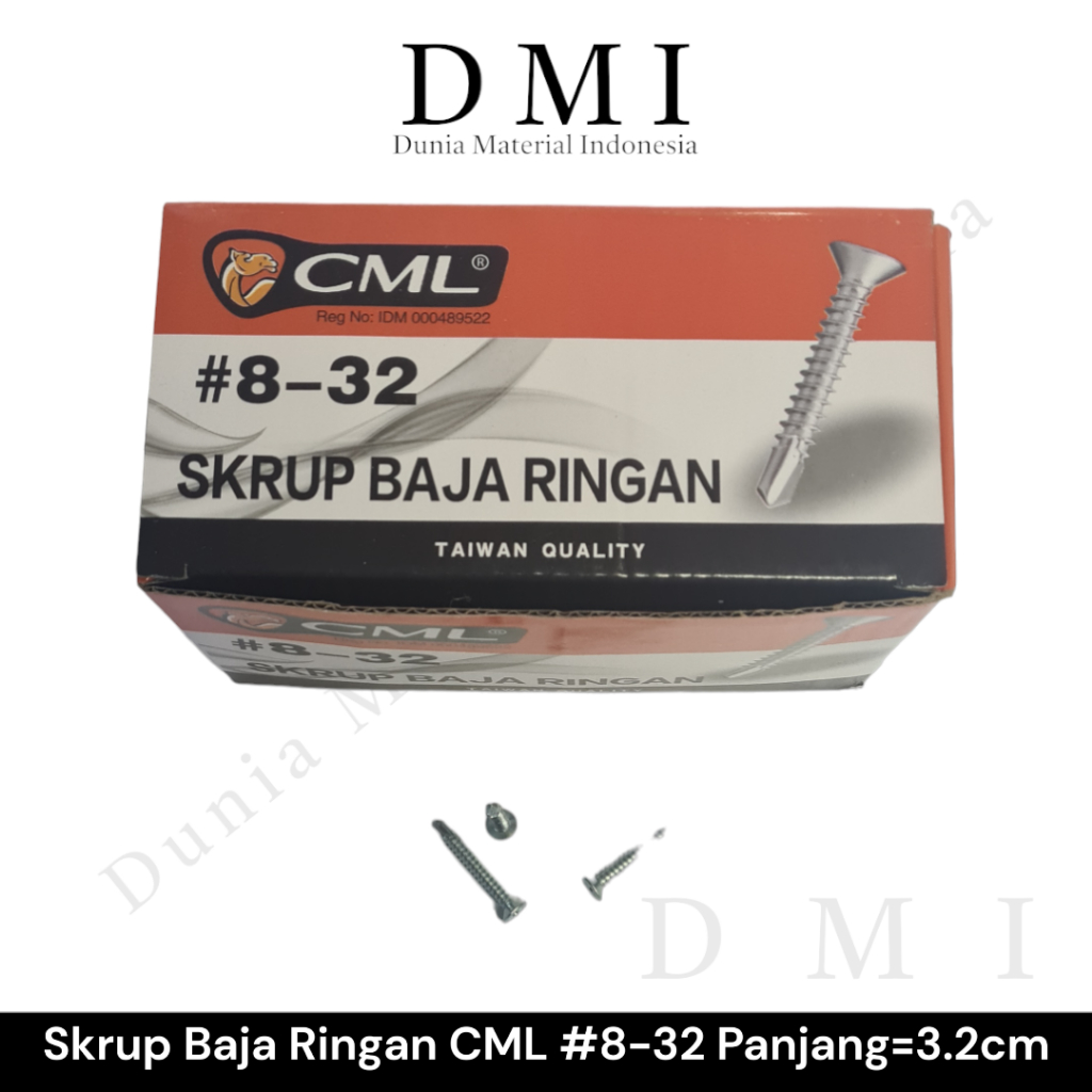 Skrup Baja Ringan CML 8-32 | Sekerup | Sekrup Panjang 3.2cm | (50Pcs)