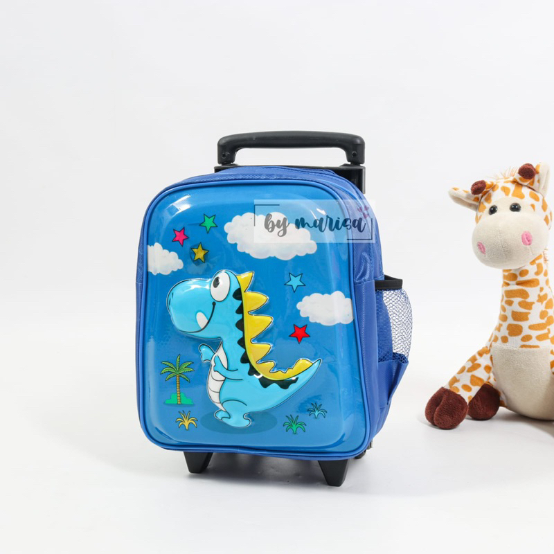 Tas Ransel troli dino , Tas Sekolah anak Laki-laki dinosaurus tas tyrex anak tk