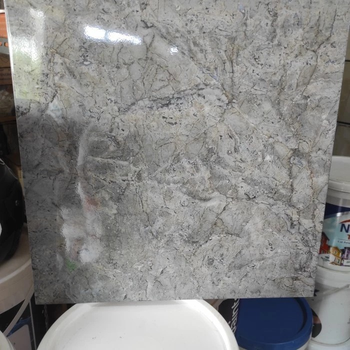 Keramik Lantai Motif Marmer Gemilang Leiden Bluish 50x50
