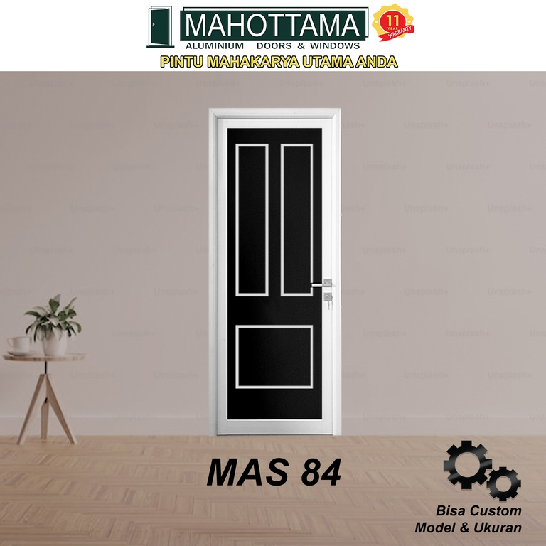 Pintu Aluminium Rumah Utama Kamar Tidur / Mandi 90 x 215 Bisa Custom Ukuran Almunium Doors MAS84 - M