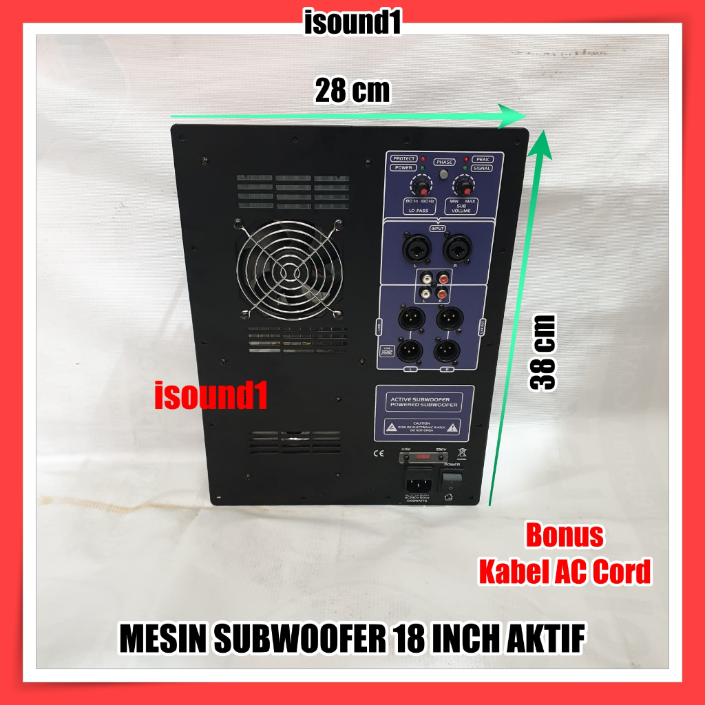 Power KIT Aktif Mesin Subwoofer Aktip untuk Subwoofer 15-18 inch 2000 Watt