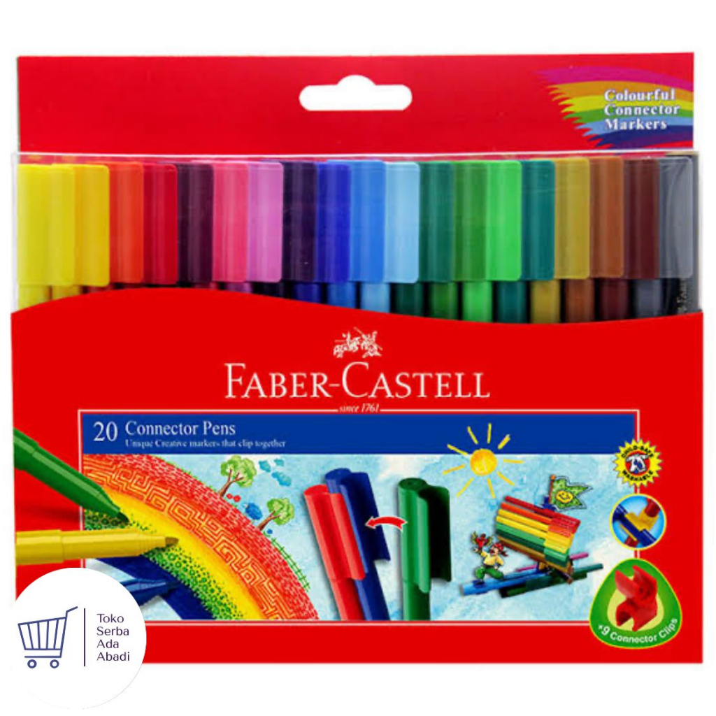 

FABER CASTELL PEN PASTEL NEON 1 PACK ISI 20 PCS #11200ADVDCB Connector Pen 20