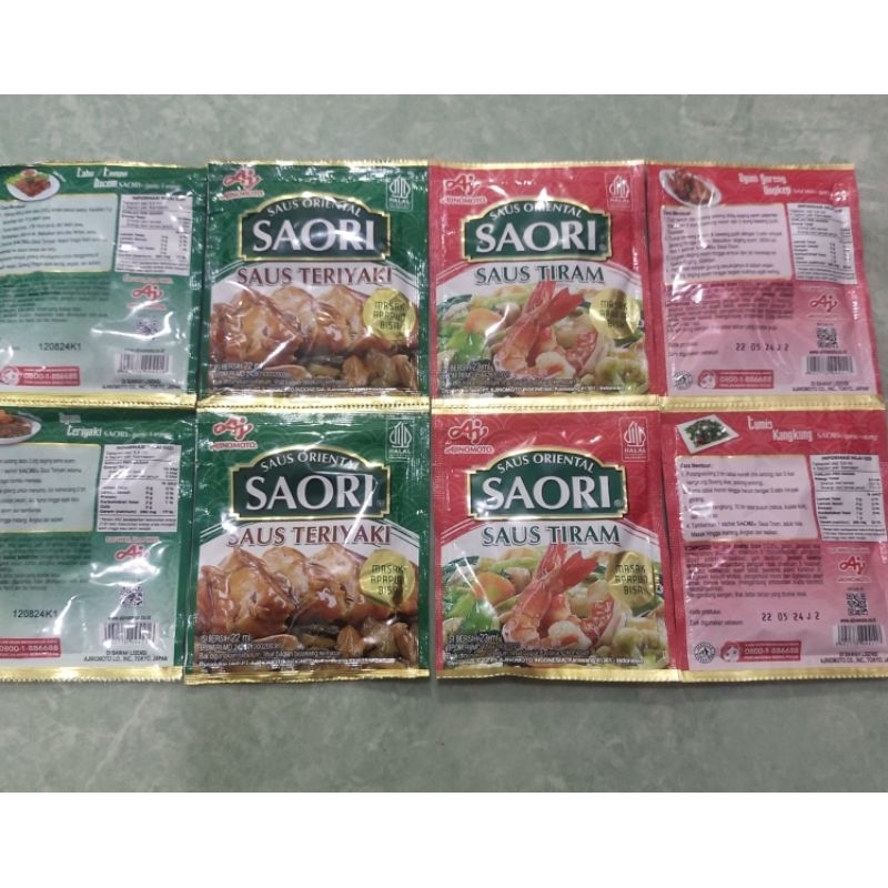 

Saori saus oriental saus tiram 23 ml saus teriyaki 22ml