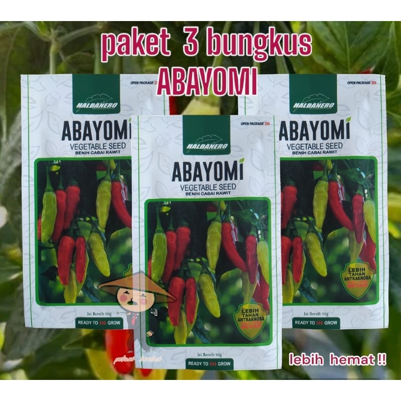 benih cabai rawit ABAYOMI - PAKET BENIH CABE ABAYOMI ISI 3 PCS/BUNGKUS