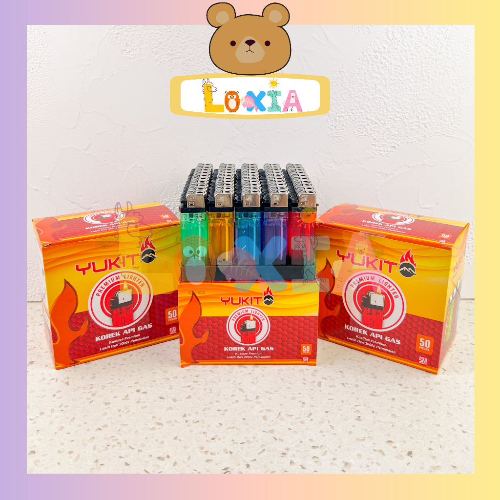 Loxia - Korek Api Besar Gas SNI isi 50 Pcs Murah Grosir / Korek Api Roda Gas 1 Pack 50 Pcs [PR-0047]