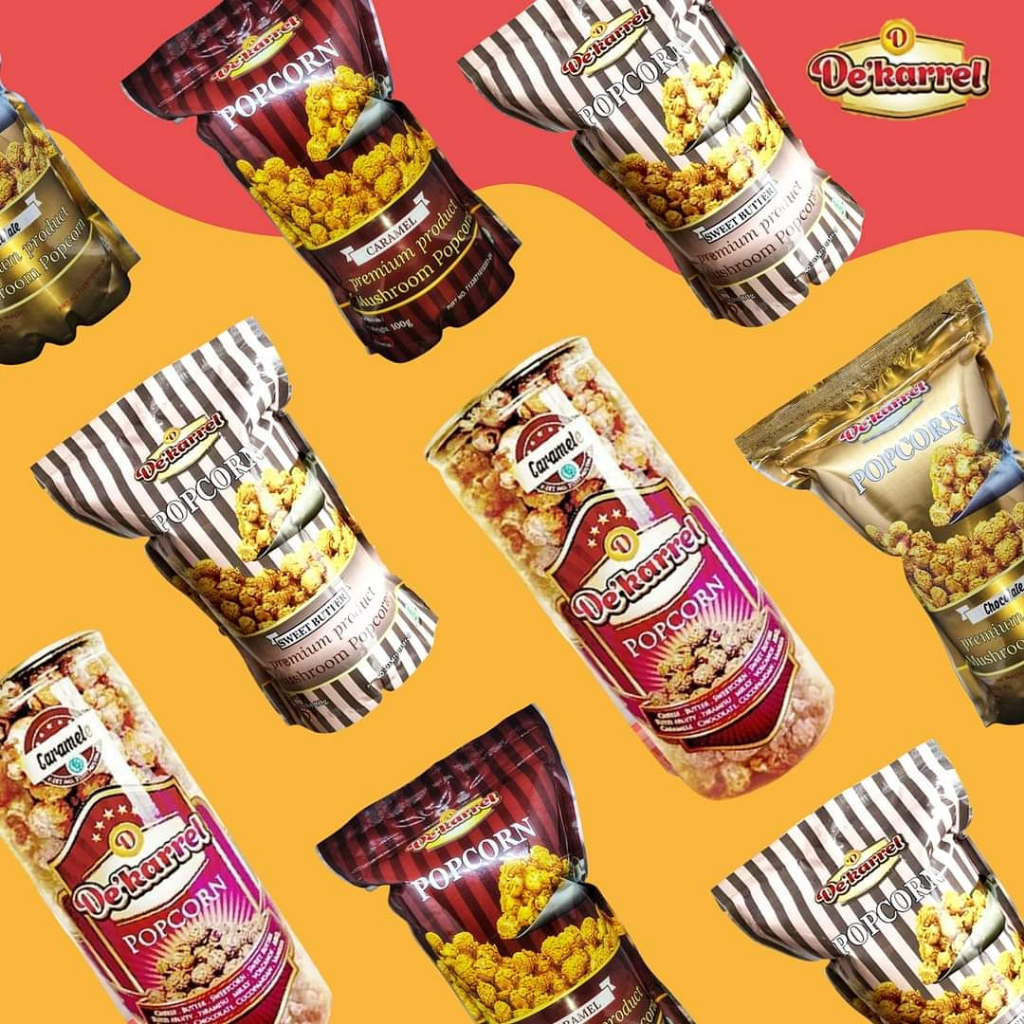 

Popcorn De'karrel Mushroom Popcorn PREMIUM PRODUCT 80 gram