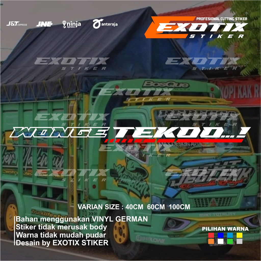 stiker kaca wonge teko stiker variasi kaca depan belakang truk stiker kaca samping truk pick up