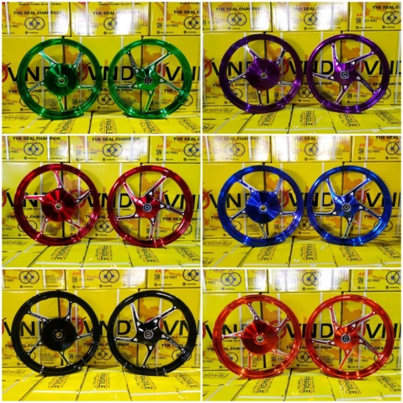 Velg VND AK55 Enkei Ring 14 17 Palang 5 Matic Vario 125 150 Beat Scoopy Mio Sporty Smile Soul Fino M