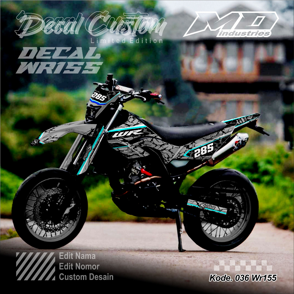 Decal Yamaha WR 155 R Full Body Supermoto - Striping Sticker WR 155 Supermoto