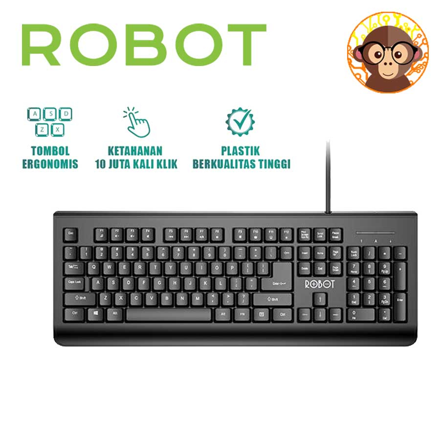 Keyboard Robot RK20 Kabel USB Wired Original Ori 100%