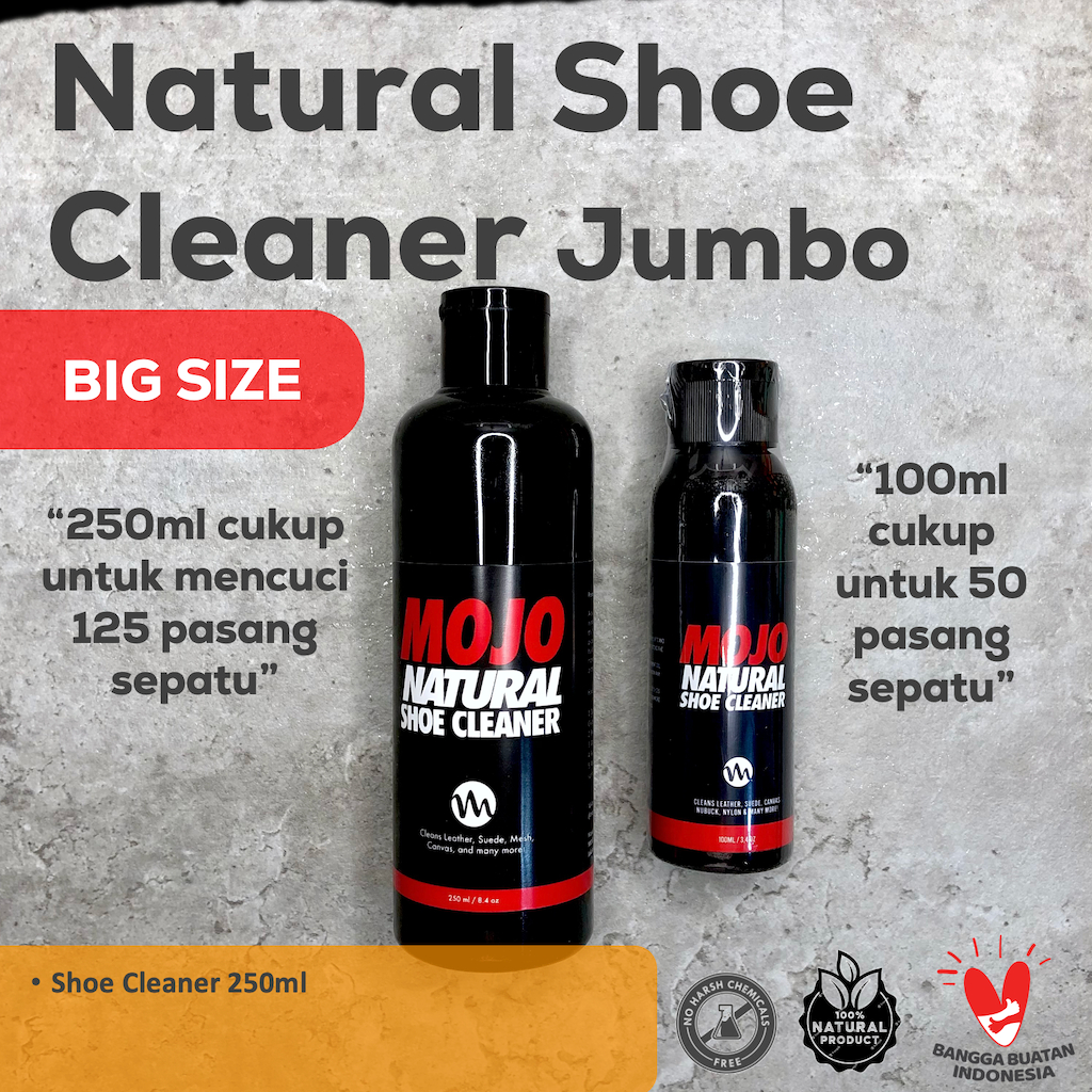 Max 250ml MOJO Shoe Cleaner | Sabun Cuci Sepatu | Cairan Pembersih | Paket Lengkap Starter kit | Pre