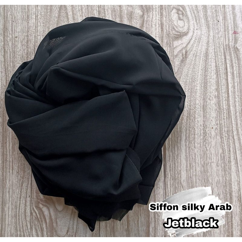 siffon silky Arab,  sifon , kain  siffon jetblack , kain cadar , kain niqobsiffon premium