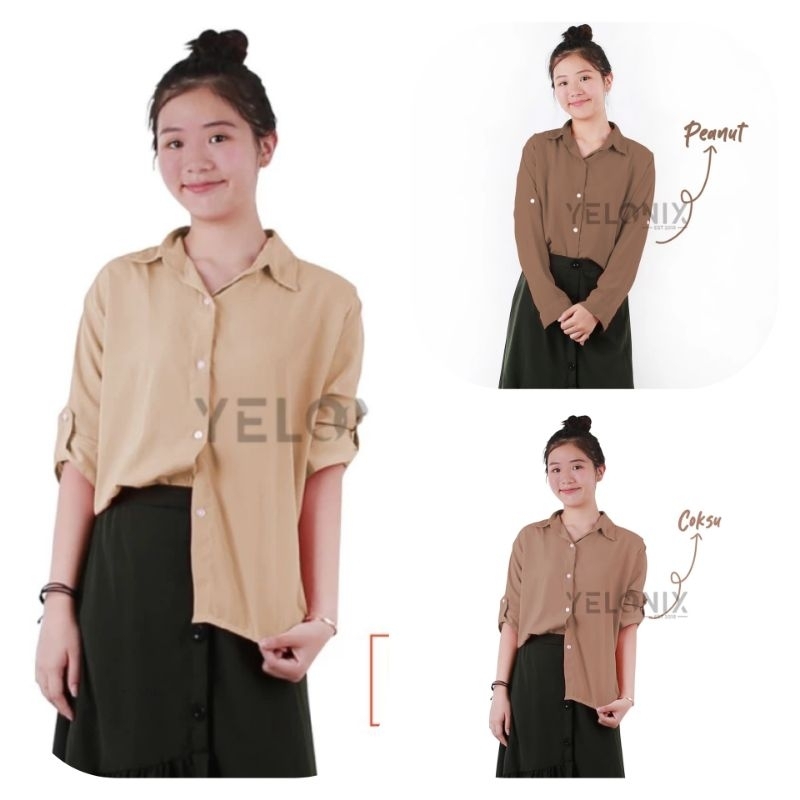 KEMEJA WANITA POLOS - MONALISA