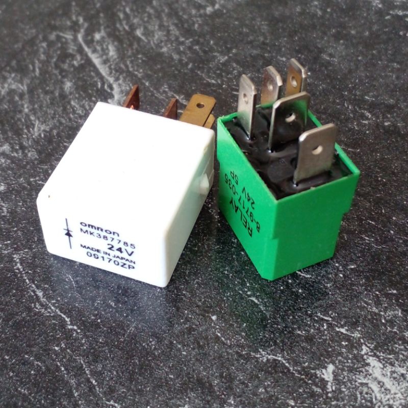 Relay Power lampu 24v truck Bus 5 kaki 24 volt relay fuso