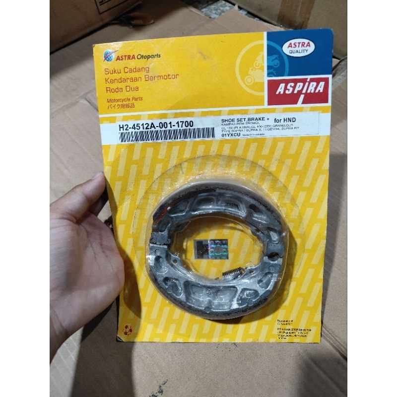Diskpad Dispad Dis Disk Pad Kampas Rem Tromol Teromol Belakang Honda GL100 Platina CDI Astrea Grand 