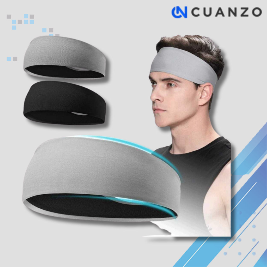 Bandana Headband Olahraga Pria Wanita Elastic Sport Hairbands / Ikat Kepala Hairband Rambut Sport Ol