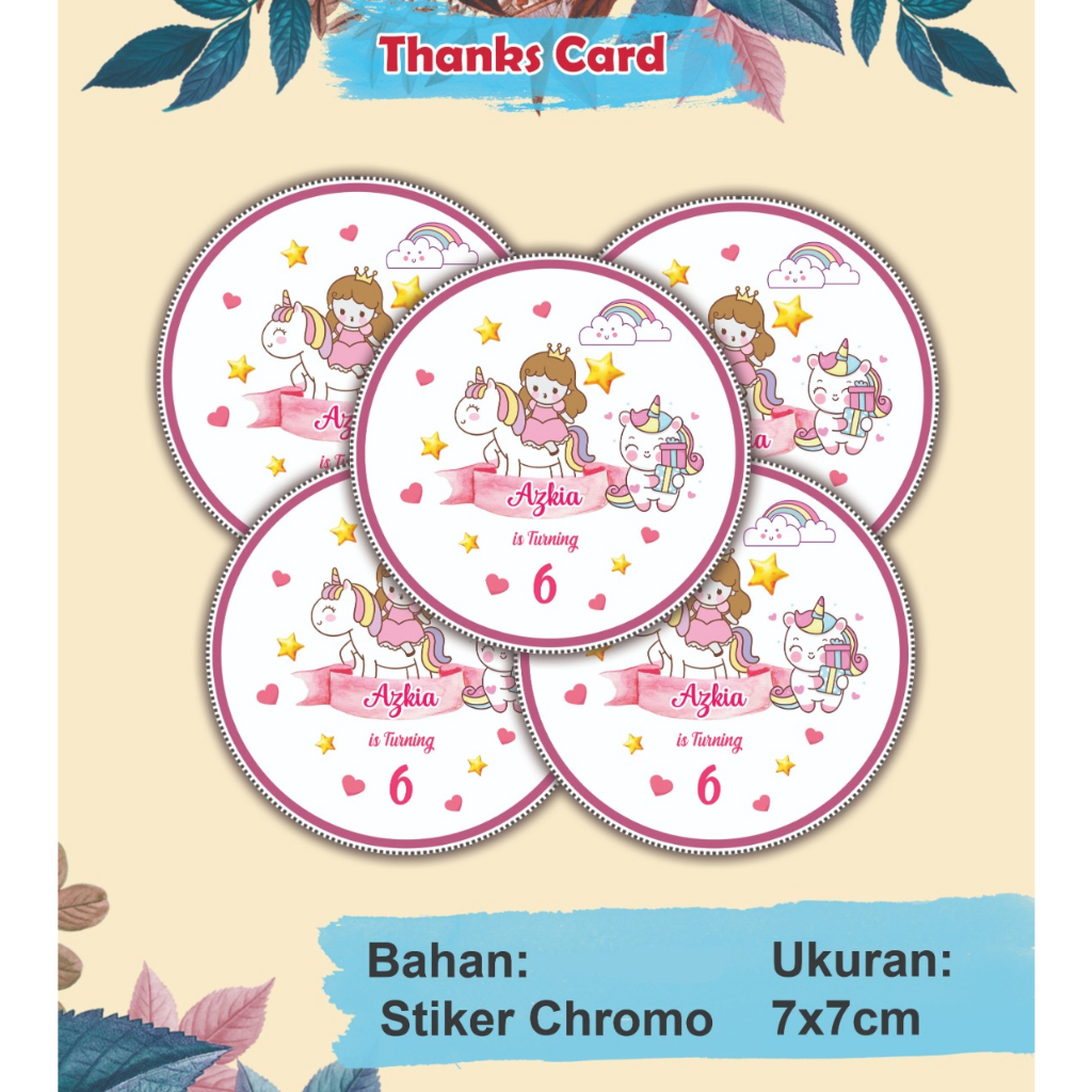 

CETAK STICKER ULTAH ANAK BULAT CUSTOM / PRINT STICKER HAPPY BIRTHDAY / BIRTHDAY STICKER / STIKER ULTAH