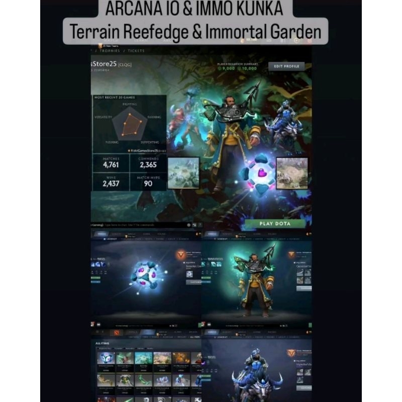 Dota2 id Arcana IO &Immortal Kunka 2 Terrain