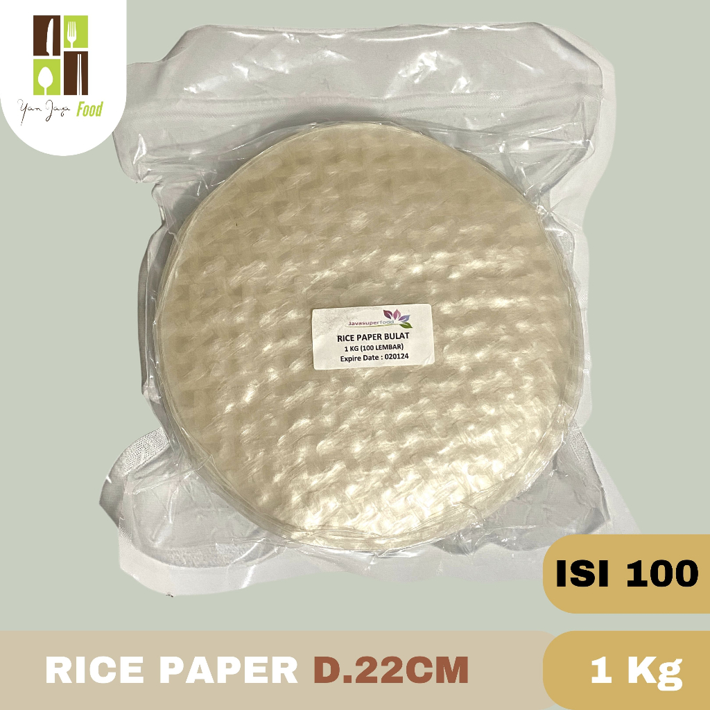 

Ssl09 Rice Paper Kotak Kulit Transparant Lumpia Vietnam Bulat / Kotak 100 Lembar