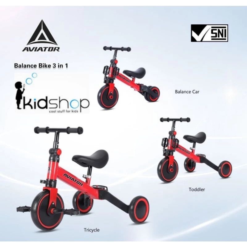 aviator balance bike sepeda roda 3