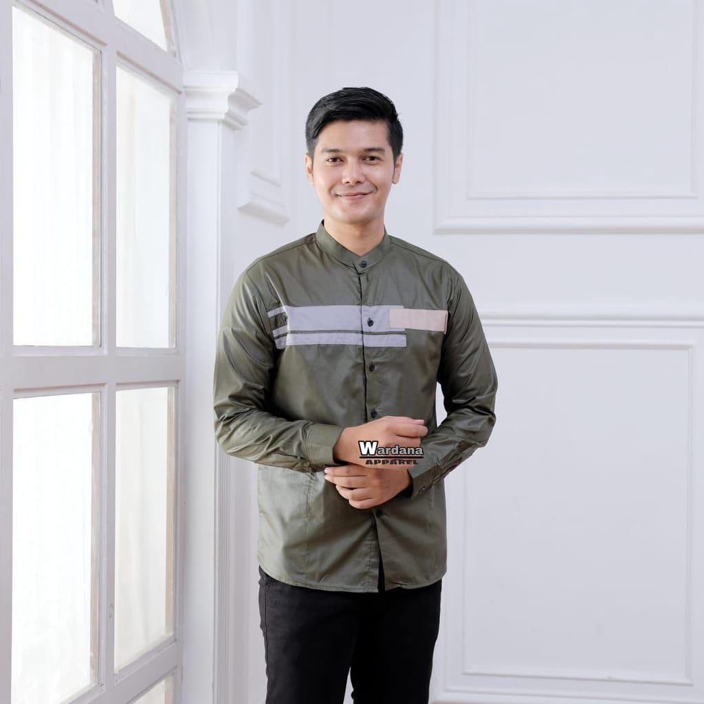 EL-RUMI | BAJU KOKO PRIA EL-RUMI LENGAN PANJANG KOMBINASI YORDAN- KOKO ELRUMI KATUN TOYOBO