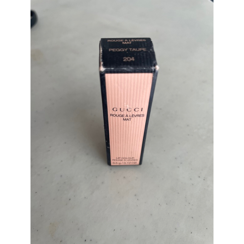 gucci matte lipstick with box #peggy taupe