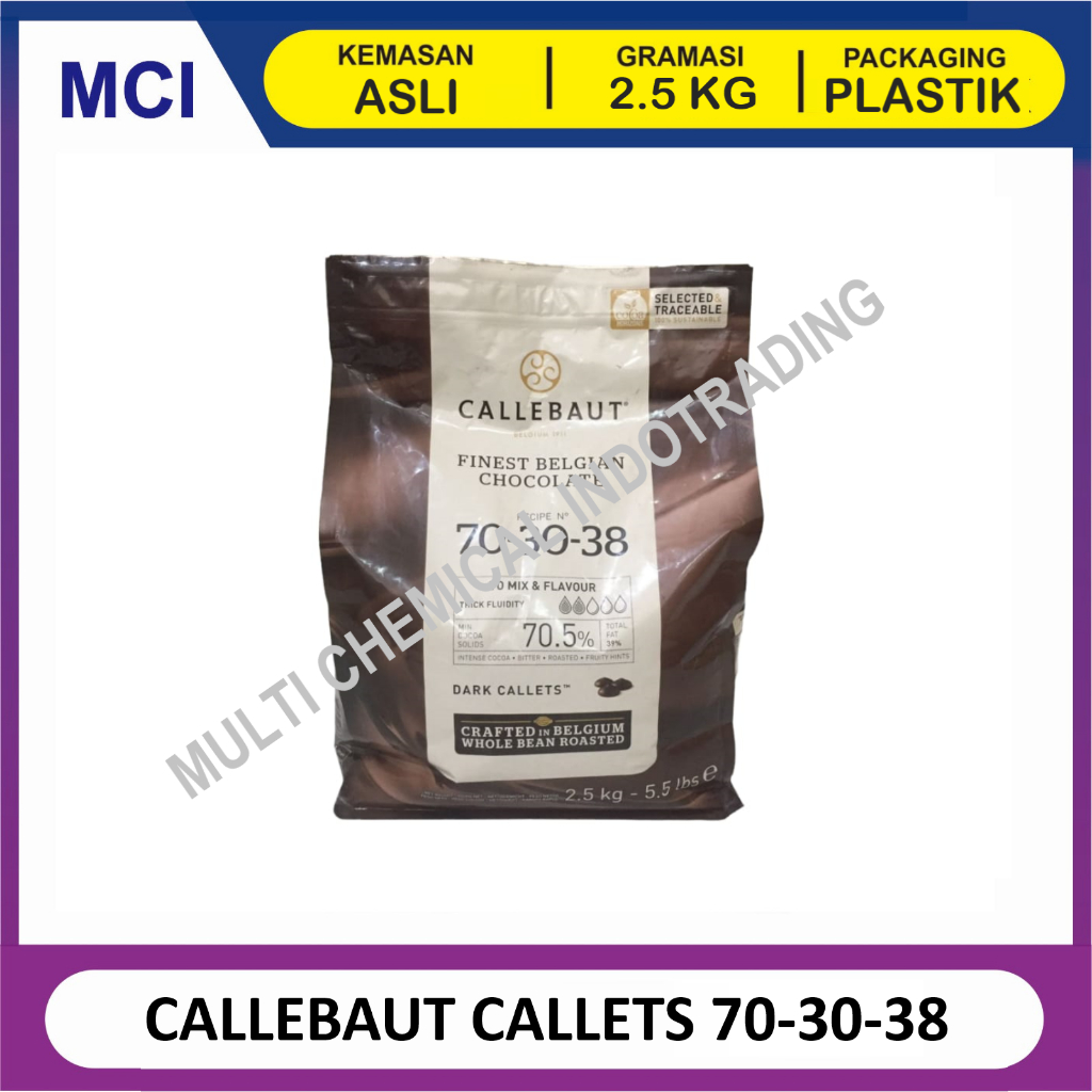 

CALLEBAUT CALLETS EXTRA BITTER 70-30-38 - 2.5 KG