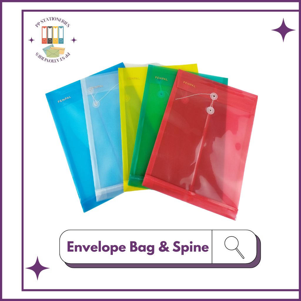 

Penpal Envelope Bag & Spine / Map Tali Jumbo Isi 12 PCS (PL-804)