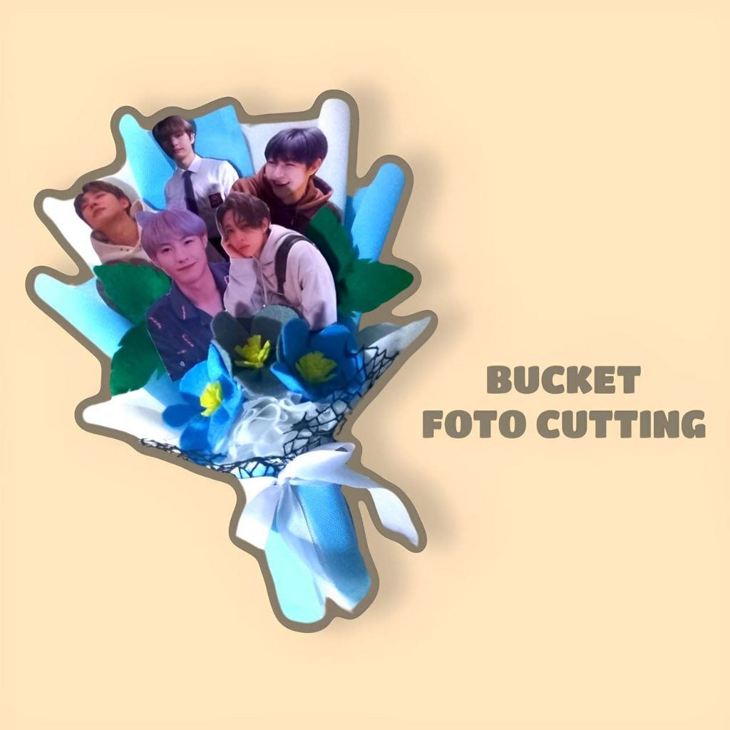 Bucket Foto Cutting Kpop Costum NCT BTS TREASURE / Buket foto polaroid cutting kpop costum / Buket B