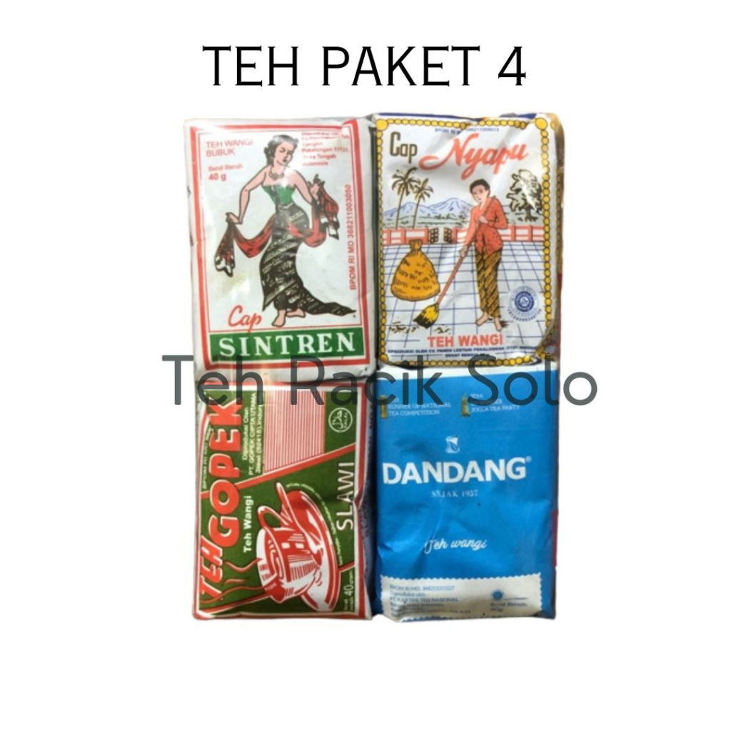 

Teh Racik Solo Paket 4 Teh khas Solo Sintren, Nyapu, Gopek, Dandang biru