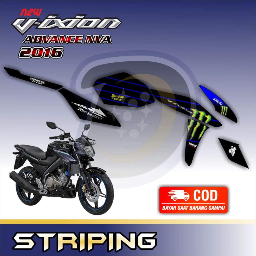 Striping Lis Vixion Advance 2016 Stiker Yamaha Vixion Nva Stiker Variasi Vixion Nva ME
