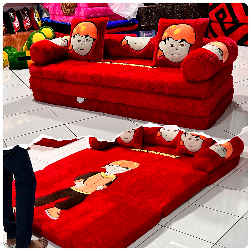 Sofa Bed Minimalis Karakter / Sofabed Bulu Rasfur Lipat
