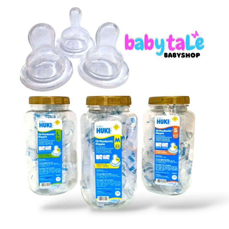 Pentil Dot Huki Gepeng | Pentil Dot Huki Bulat | Reguler Silicone Nipple | HUKI Dot Orthodontic Sili