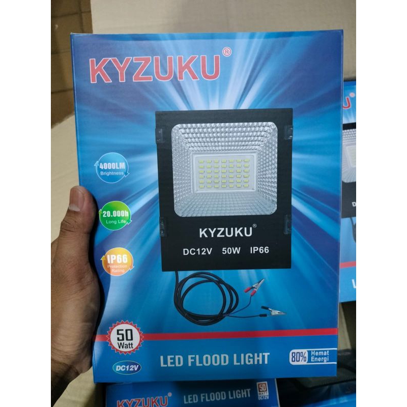 Lampu DC aki sorot tembak 50 watt 39 LED DC 12V super terang