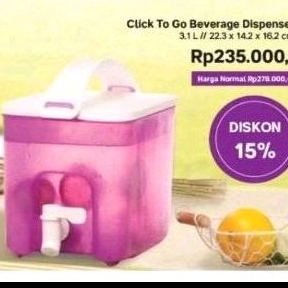 Click to go beverage dispenser