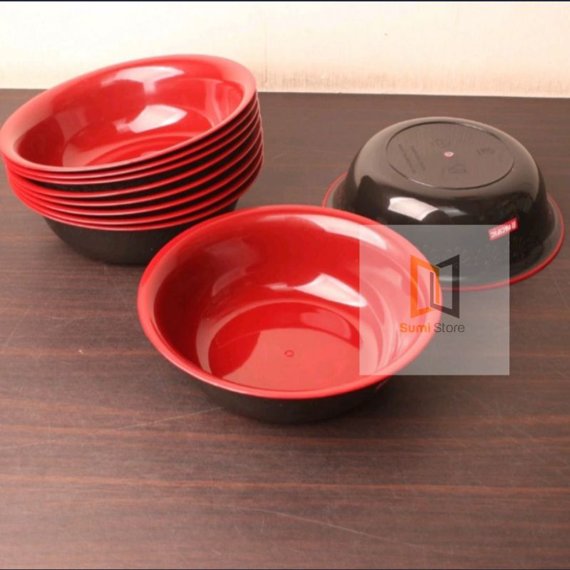 [6pcs] Mangkok ramen plastik mangkuk jepang/ Mangkuk ramen plastik Besar