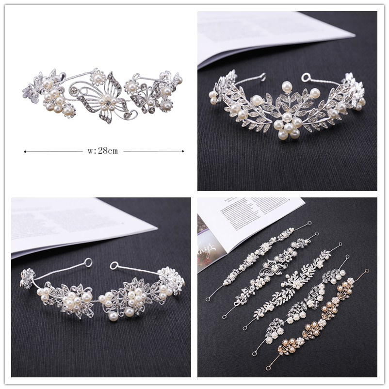 Aneka Hairpiece Model Daun/kupu/bunga/mutiara pengantin Hijab Hiasan Kepala Aksesoris