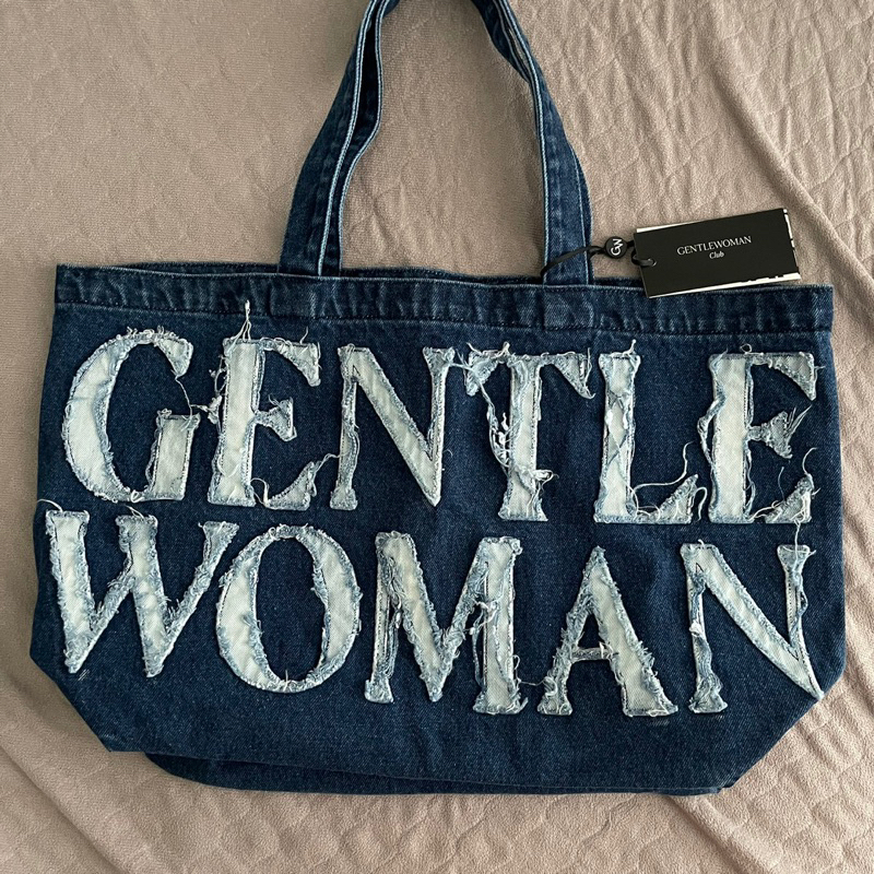 Brand New with Tag. Original Gentle woman denim navy tote bag