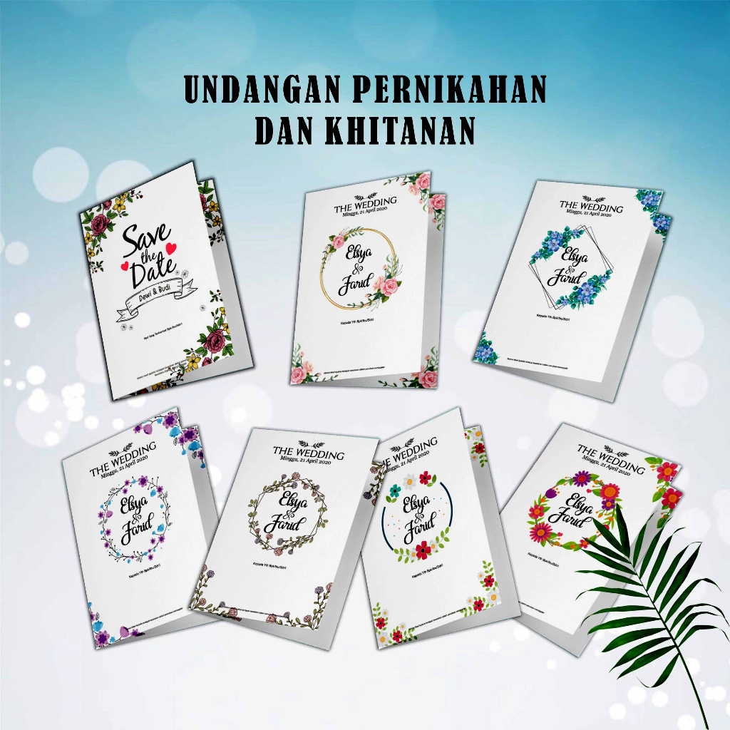 Undangan, Undangan Pernikahan, Khitanan Model Elegan SR,500-508