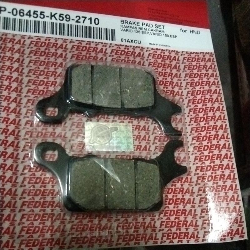kampas rem depan Vario 150 new k59 federal